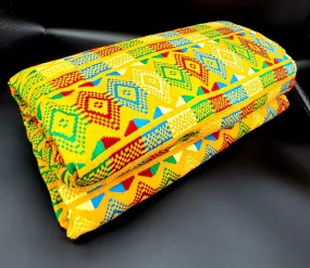 Multi-colored Traditional Kente (Gold, Green, Red, Light Blue) 1pc 12yds