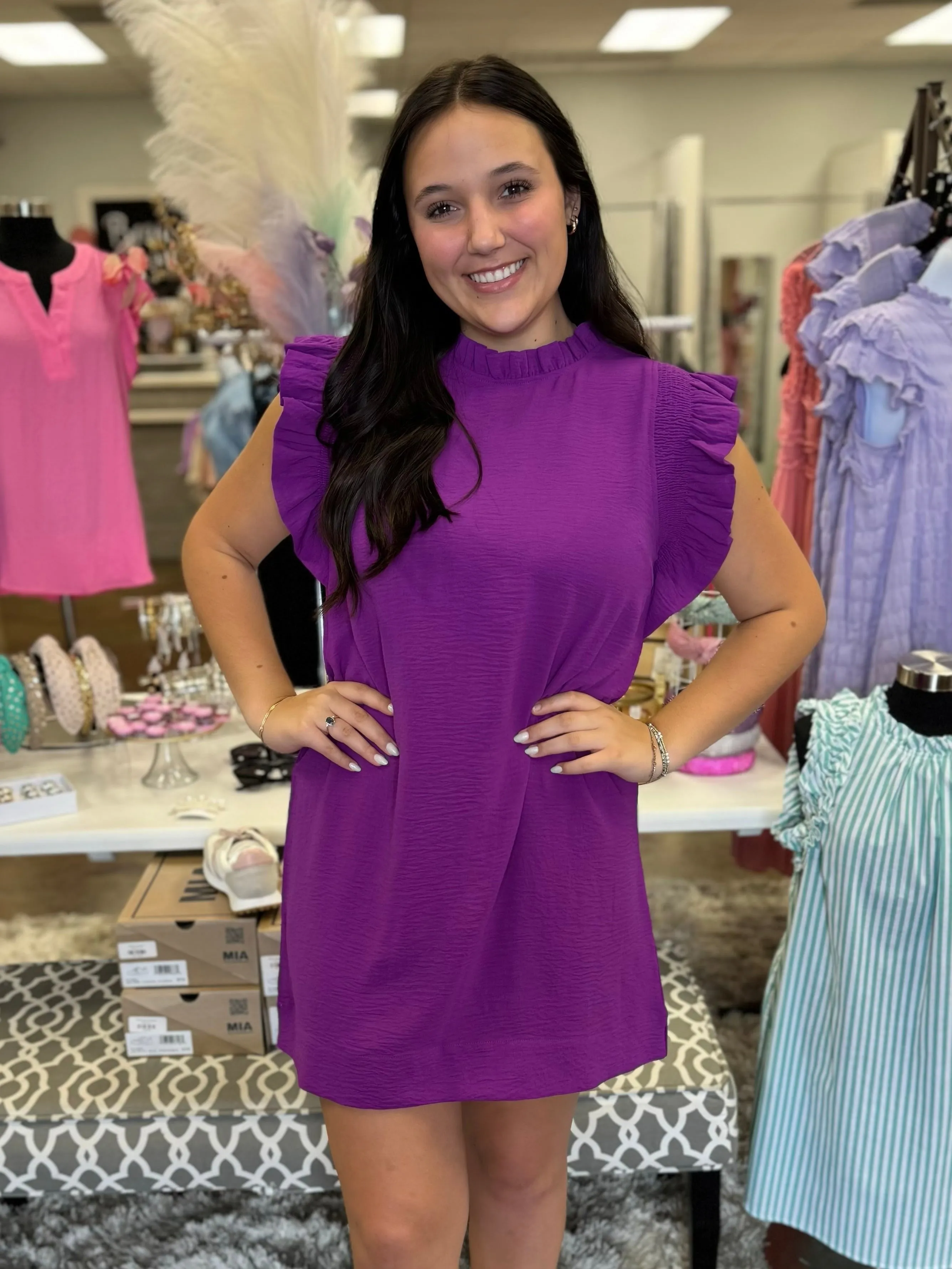 Mya Mock Neck Dress