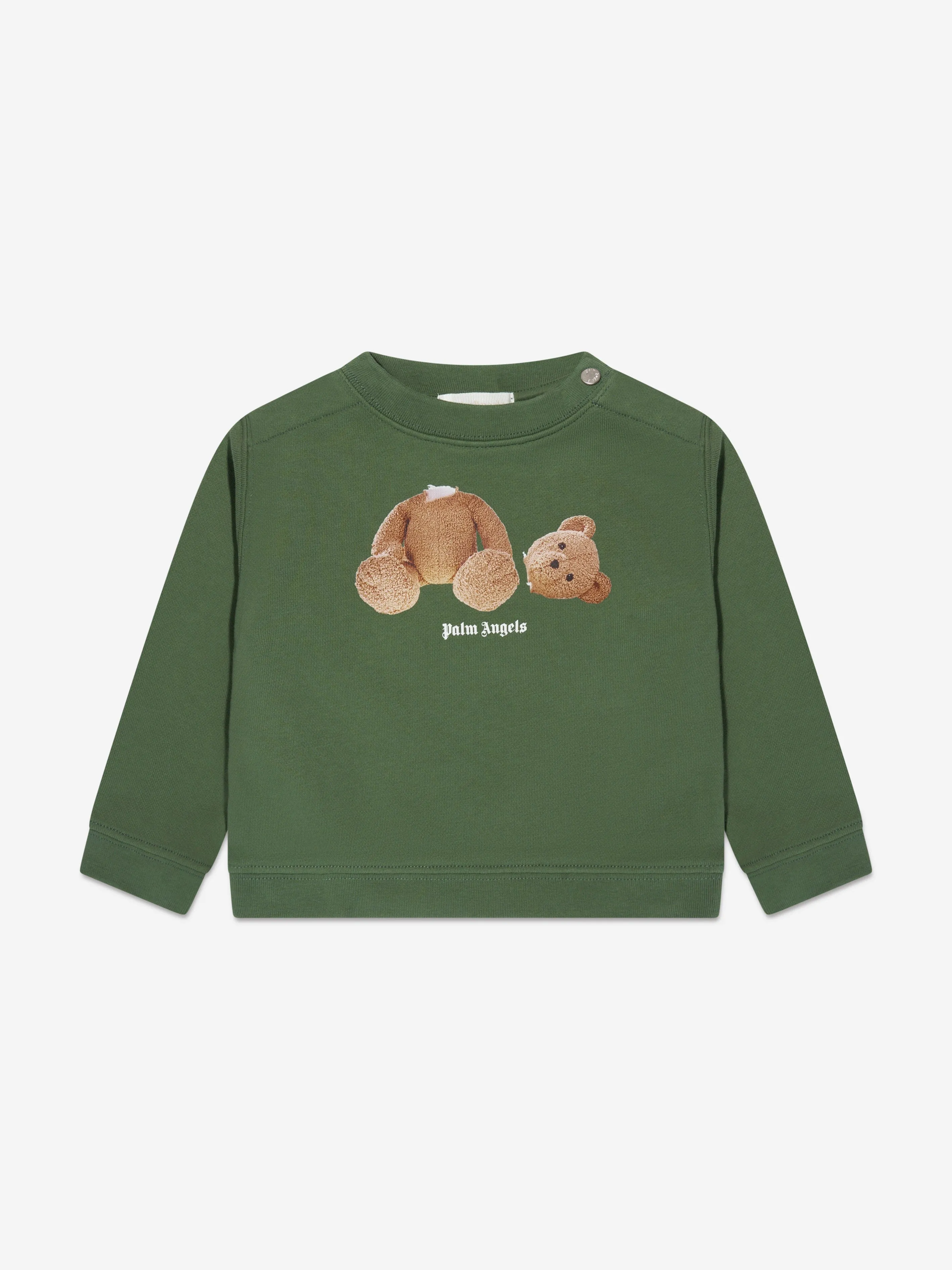 Palm Angels Baby Boys Bear Sweatshirt in Green
