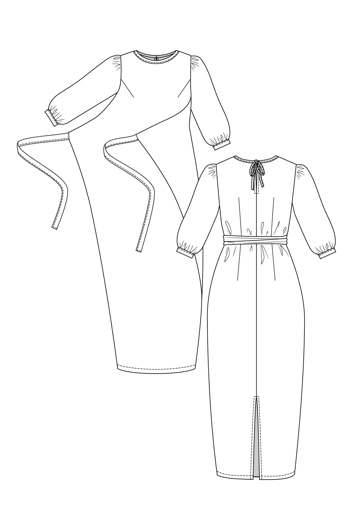 PDF Pattern - Lilja Dress, Pinafore & Blouse | Named Clothing