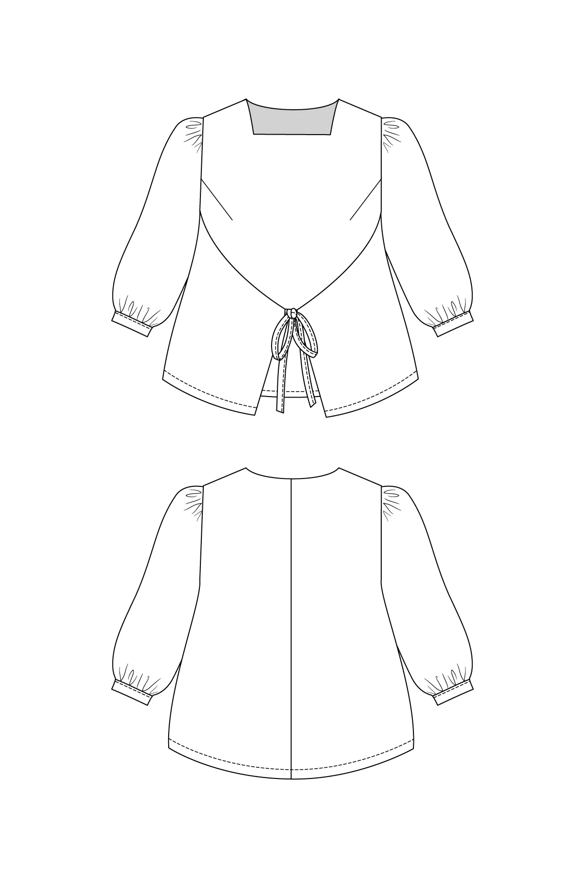PDF Pattern - Lilja Dress, Pinafore & Blouse | Named Clothing