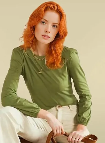 Puff Sleeve Jersey Top