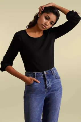 Puff Sleeve Jersey Top