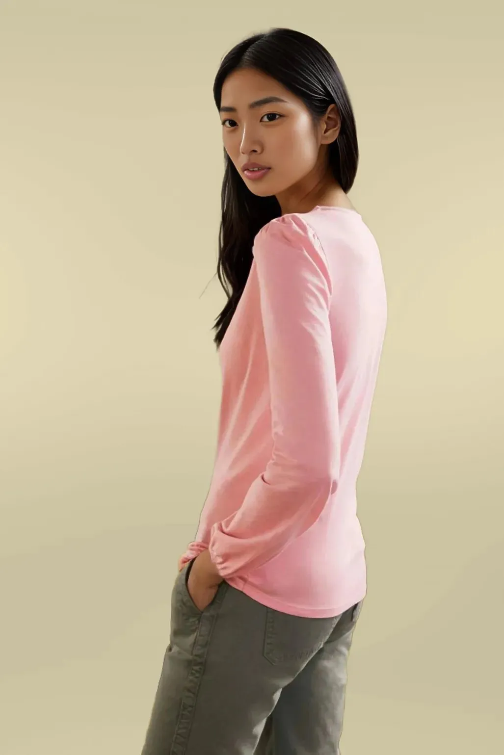 Puff Sleeve Jersey Top