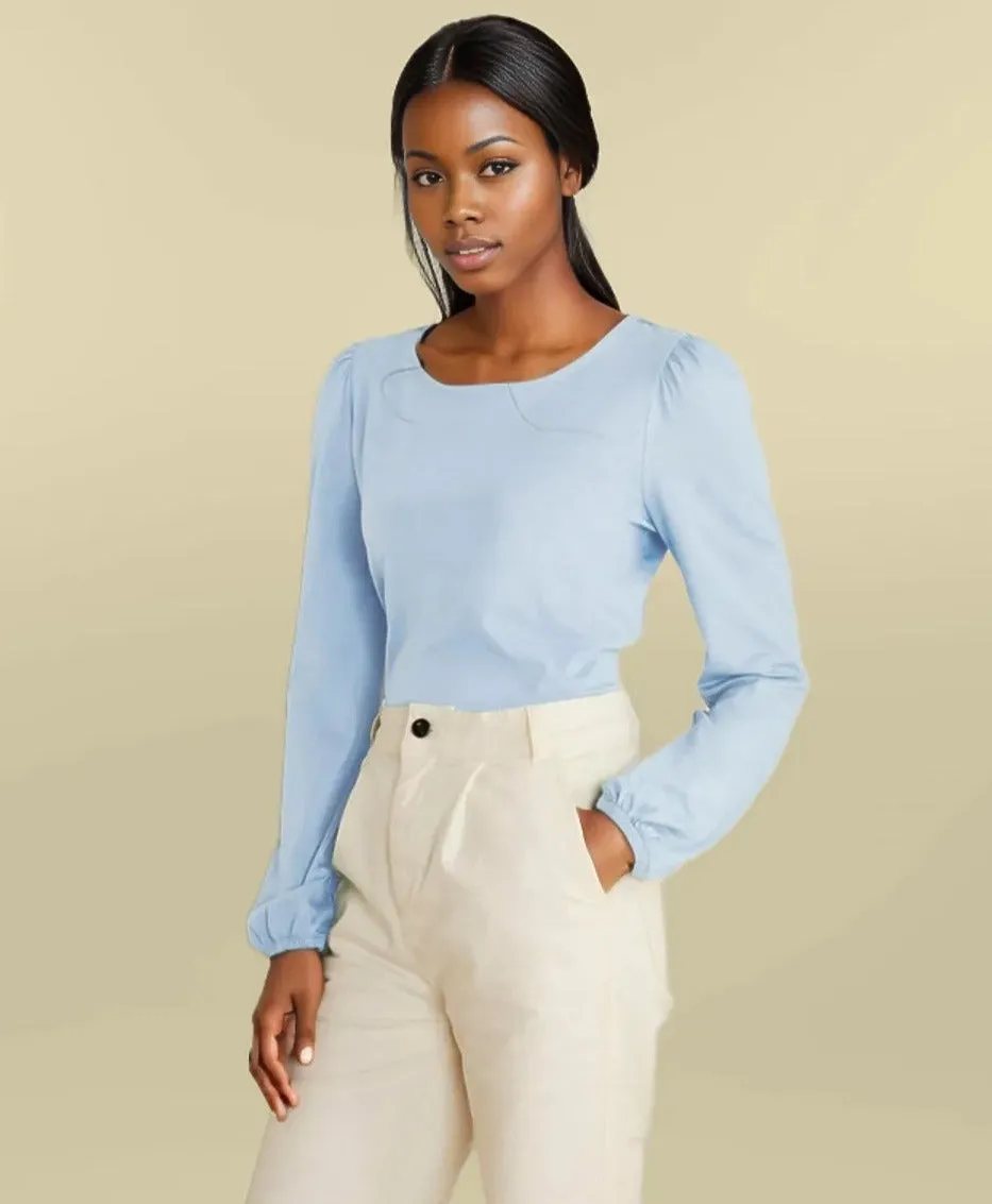 Puff Sleeve Jersey Top
