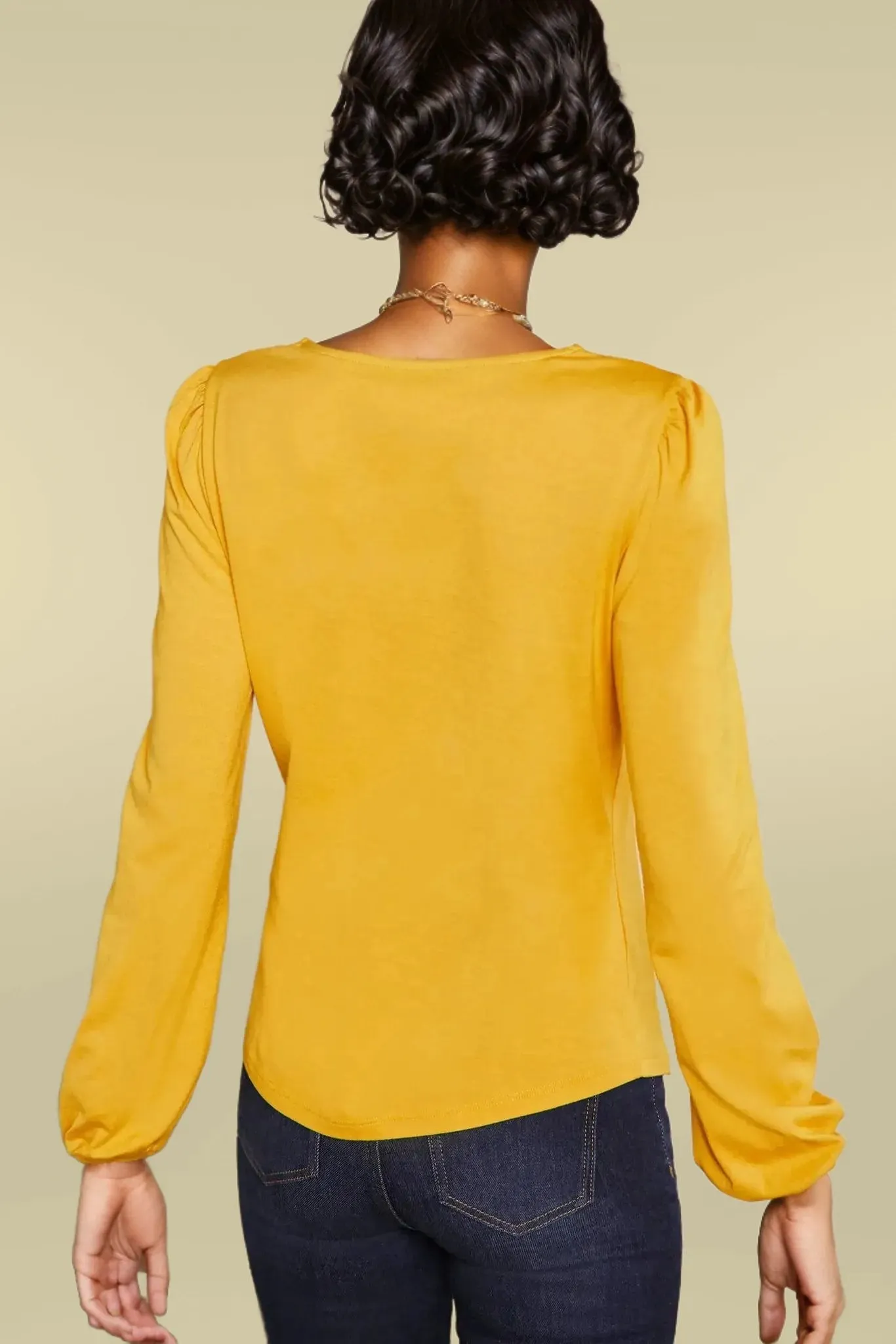 Puff Sleeve Jersey Top