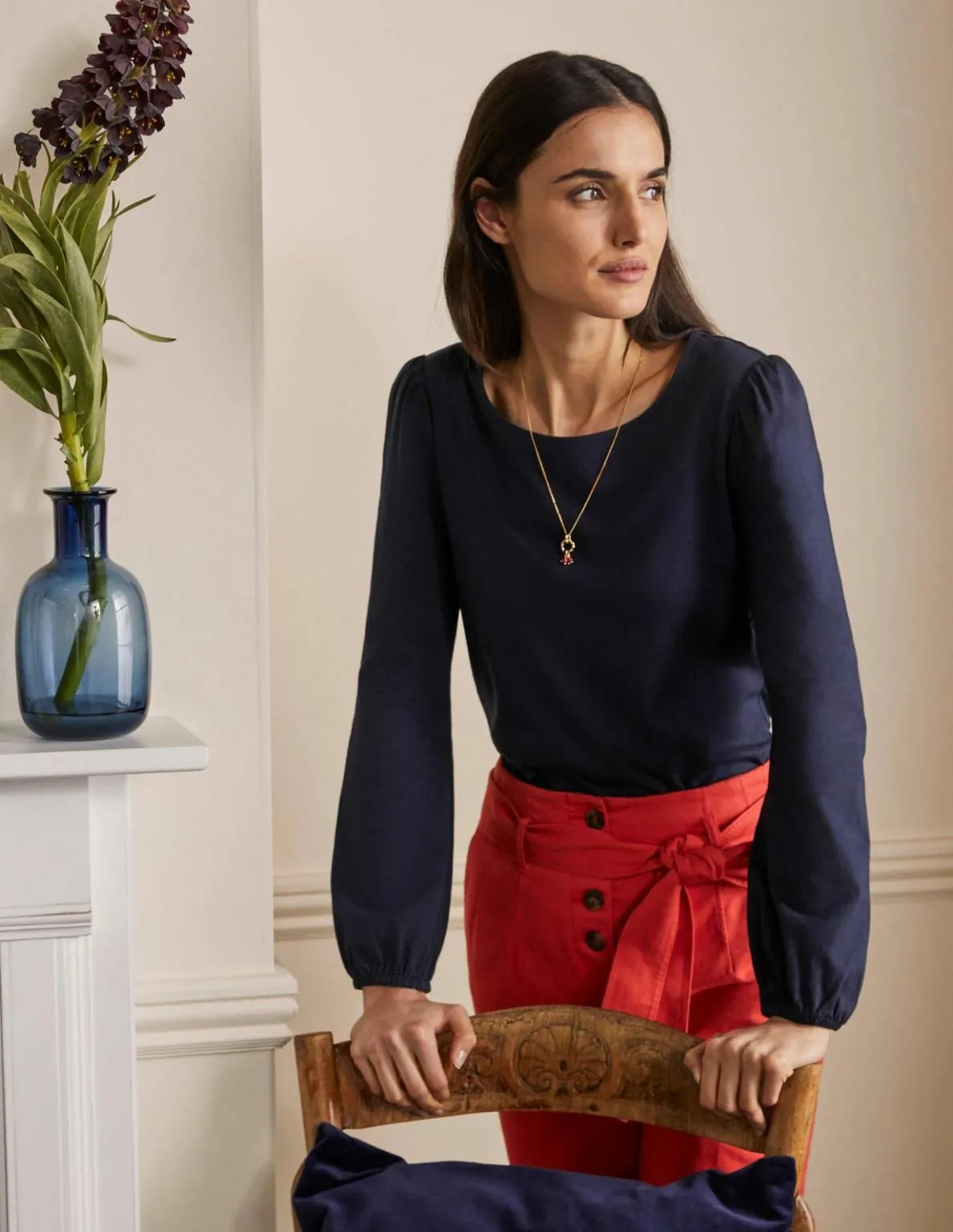 Puff Sleeve Jersey Top