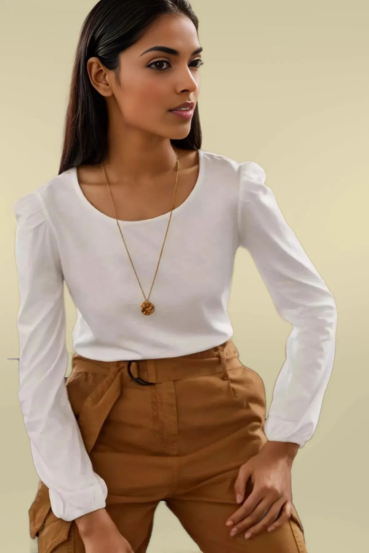 Puff Sleeve Jersey Top