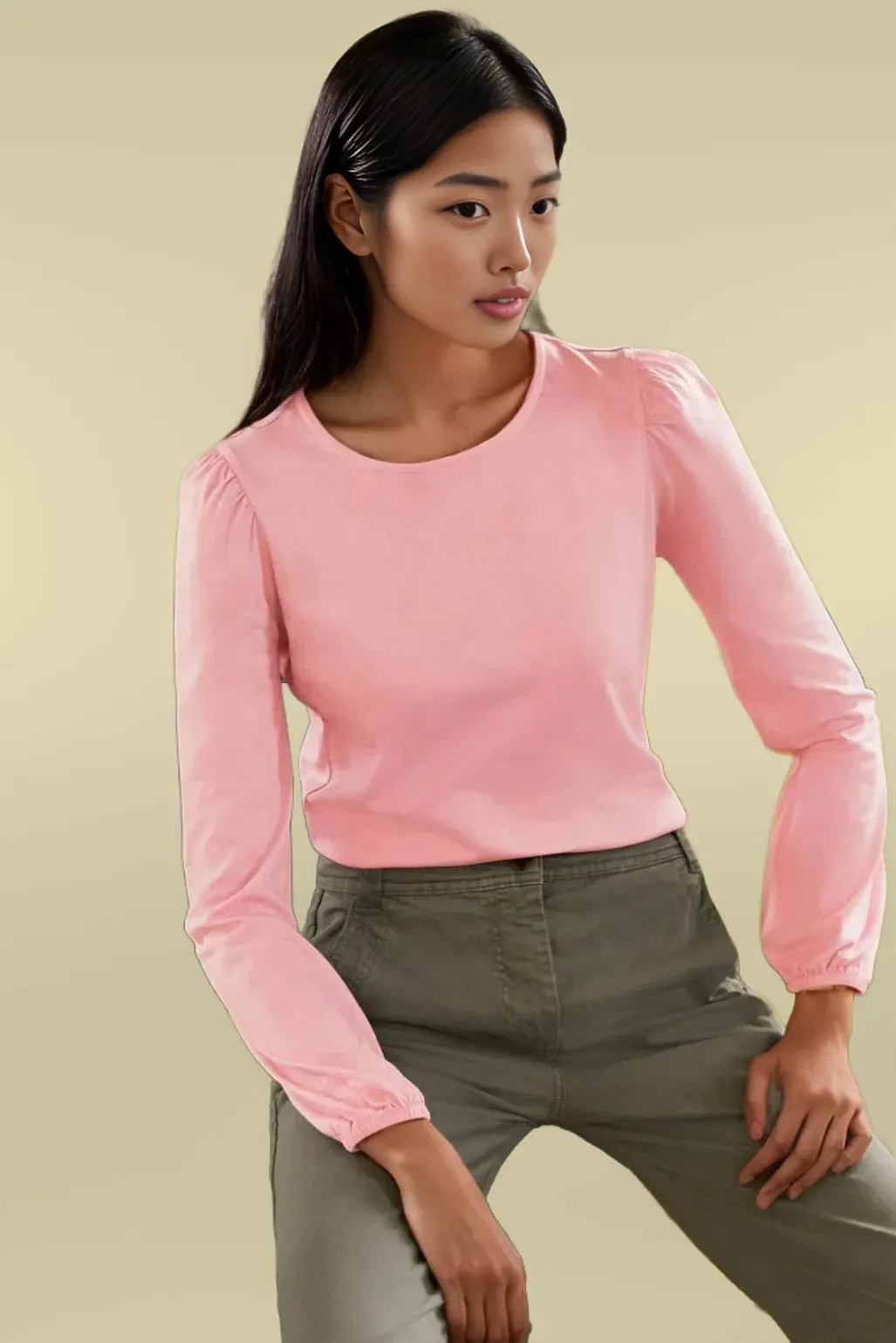 Puff Sleeve Jersey Top