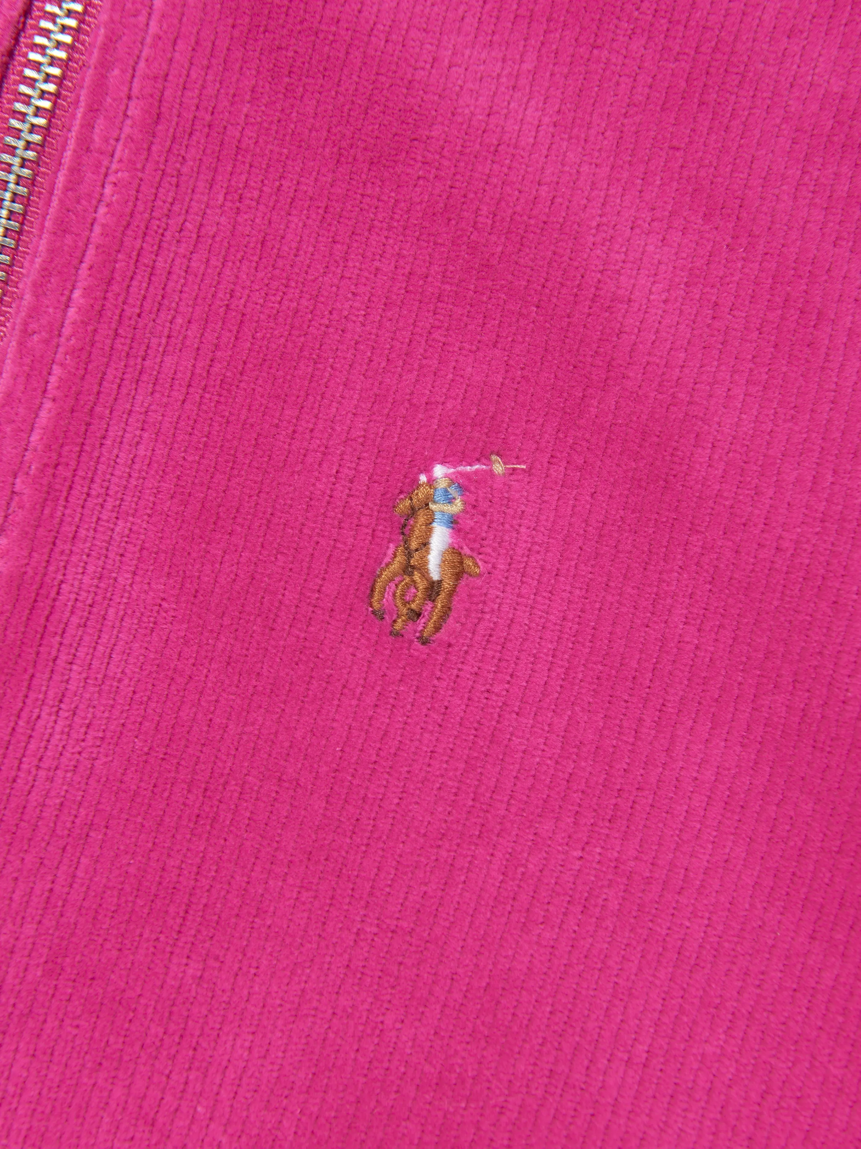 Ralph Lauren Girls Half Zip Sweatshirt in Pink