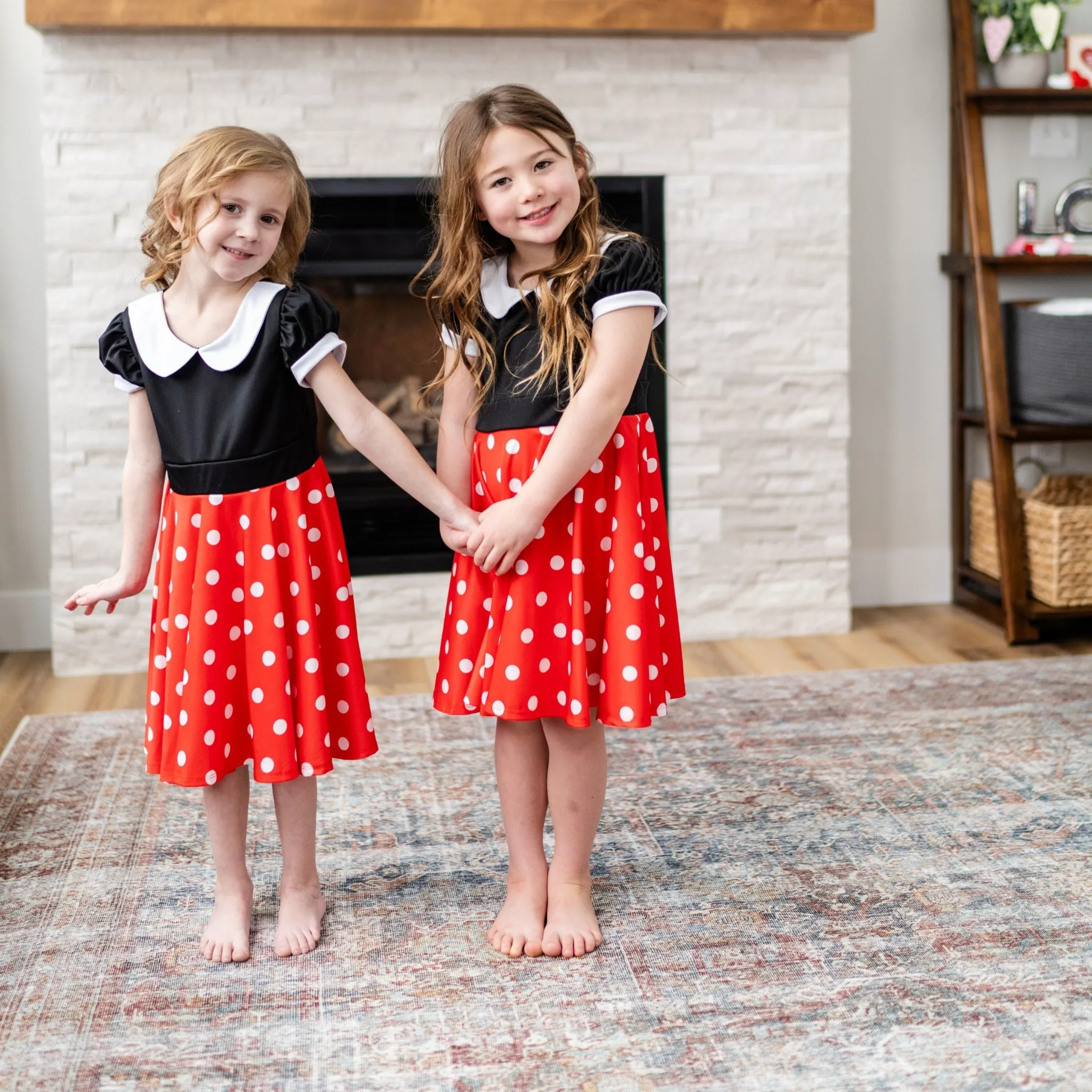 Retro Polka Dot Twirl Dress Size 4