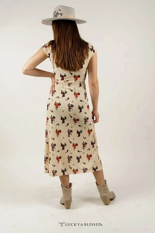 Saddle Up Wrap Dress (Pre Order)