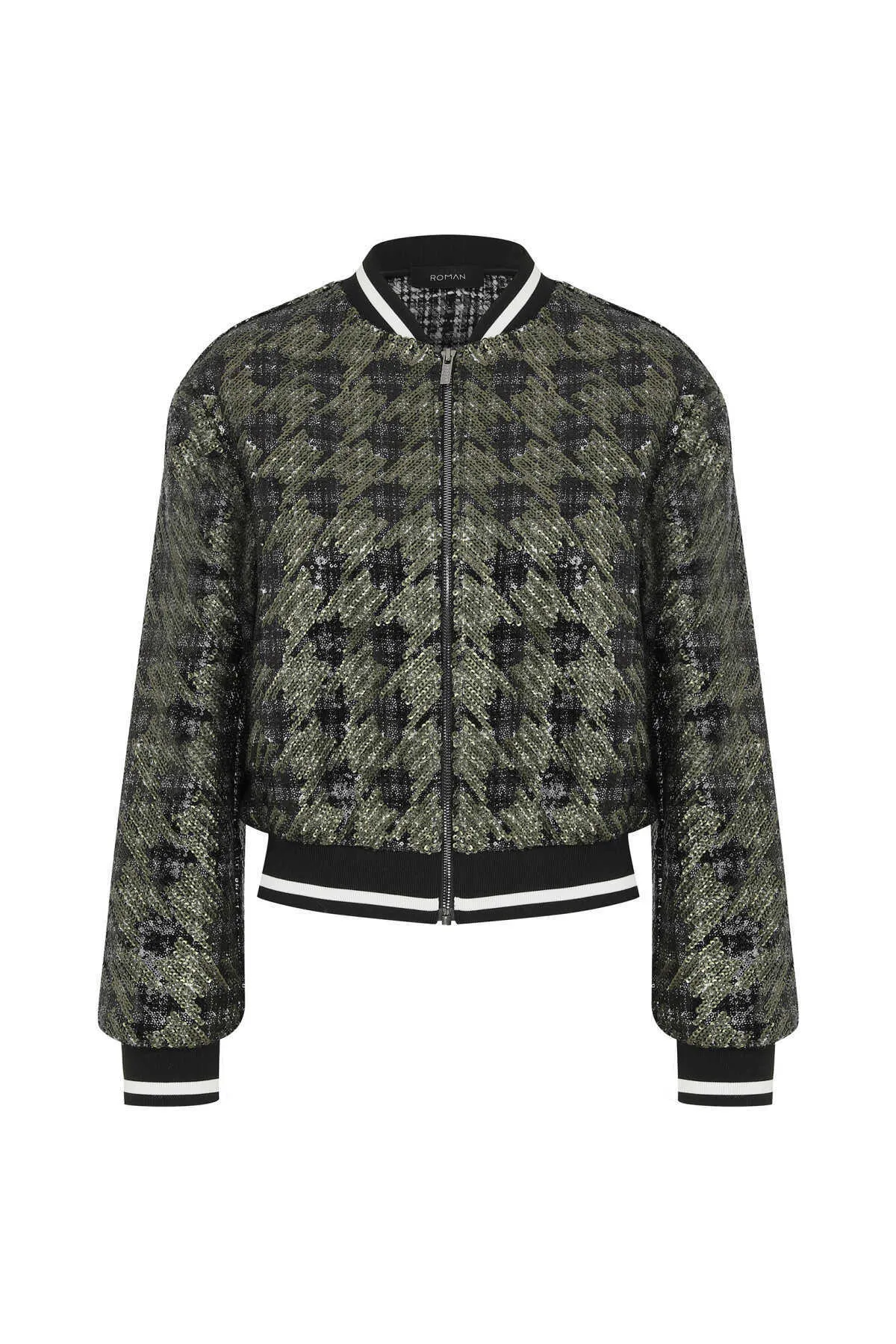 Sequined Bomber Women Jacket Standard Color