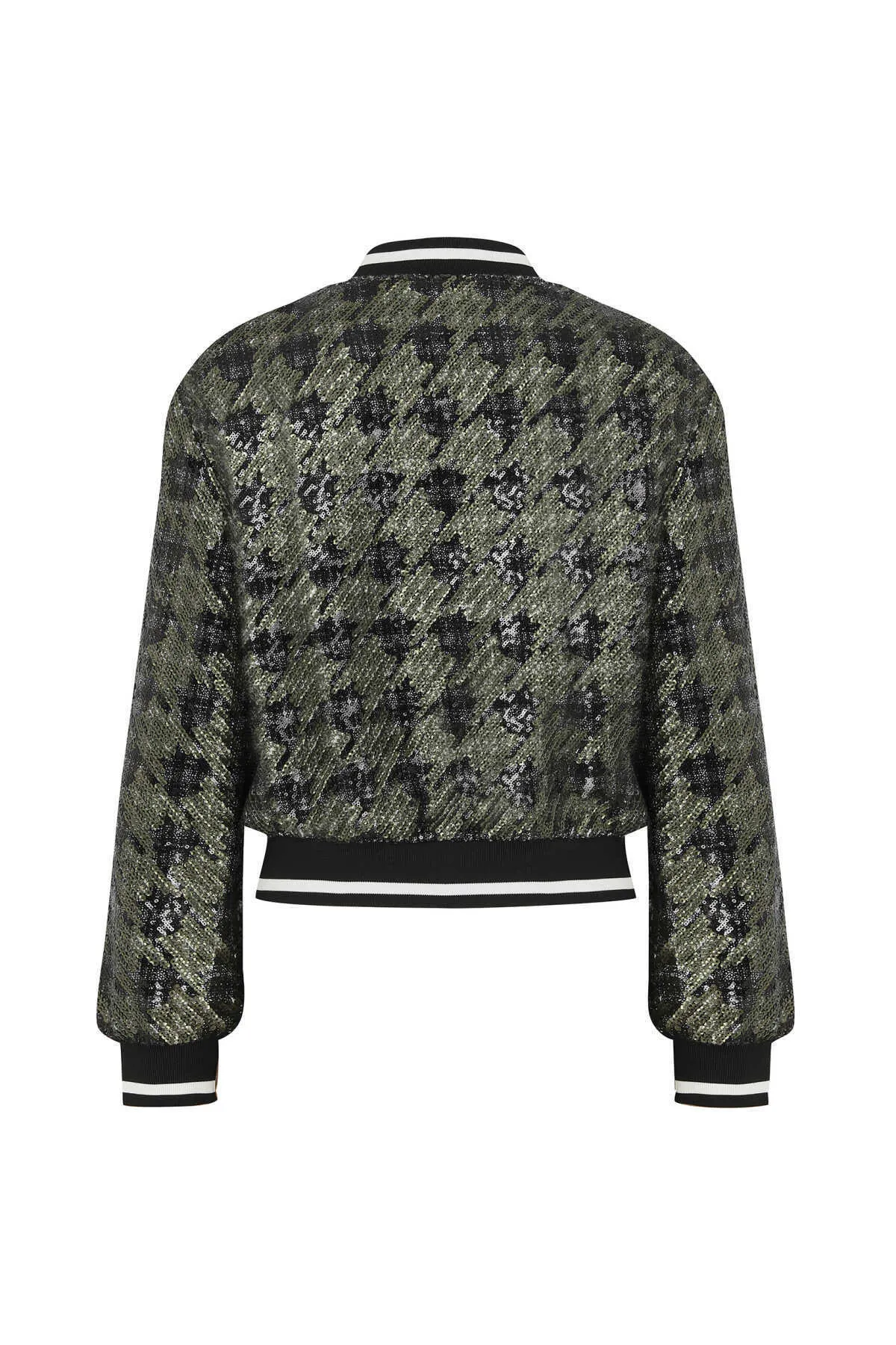 Sequined Bomber Women Jacket Standard Color