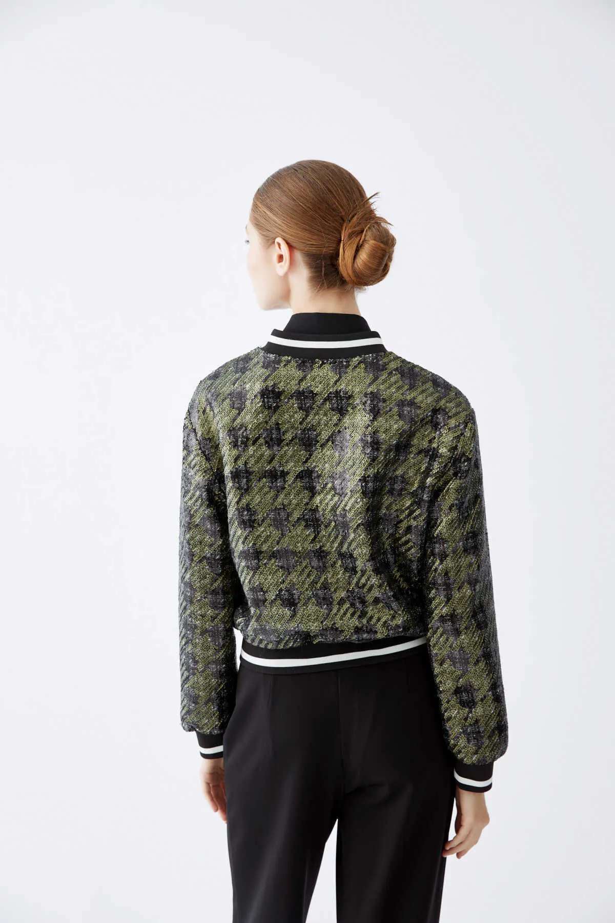 Sequined Bomber Women Jacket Standard Color