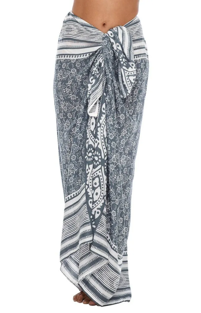 SHU-SHI Women's Floral Sarong Beach Cover-Up Skirt | Versatile Swimsuit Pareo