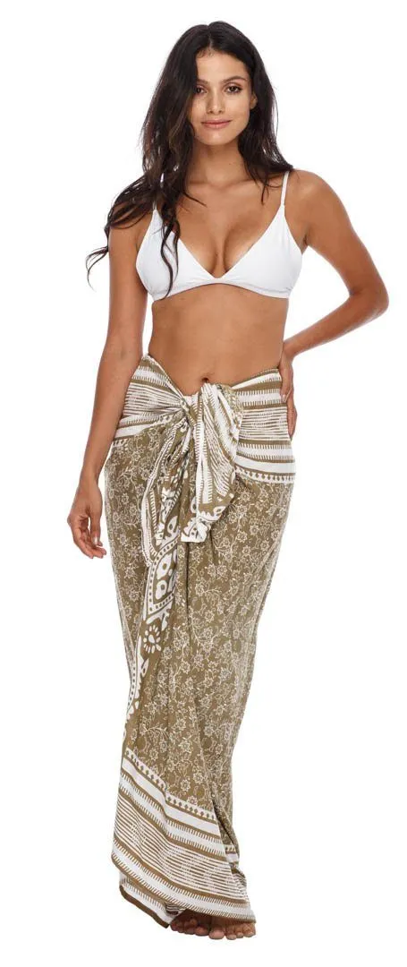 SHU-SHI Women's Floral Sarong Beach Cover-Up Skirt | Versatile Swimsuit Pareo
