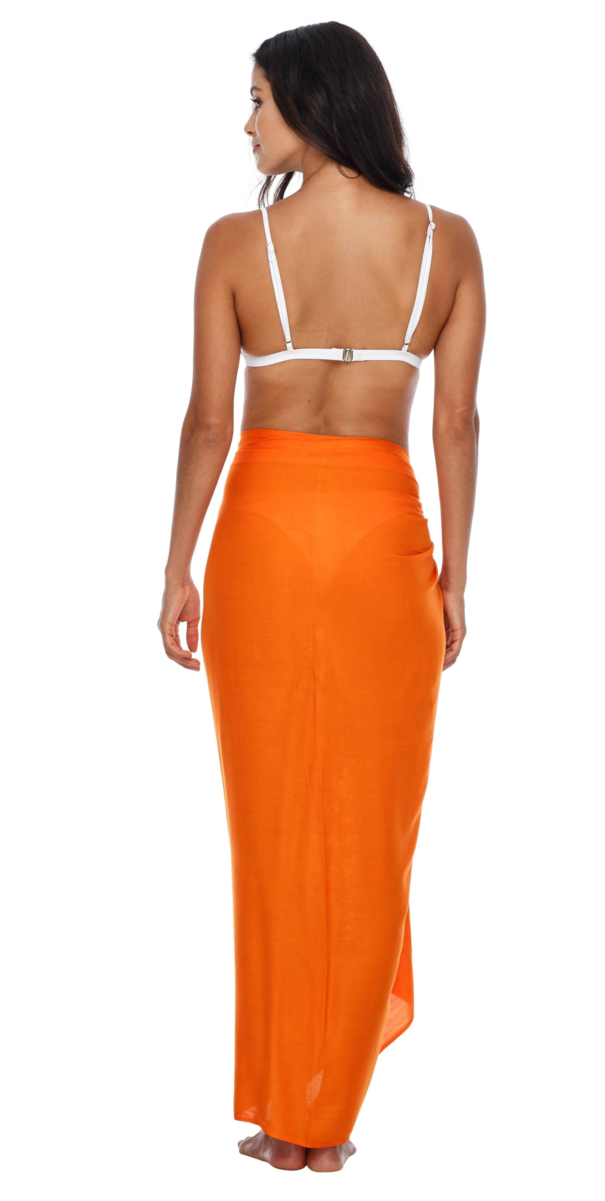 SHU-SHI Women's Sarong Wrap - Beach Cover Up Skirt, Swimsuit Pareo - Solid Colors