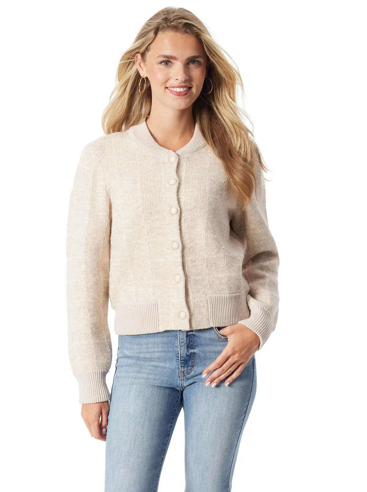 Sylviana Bomber Jacket in Natural Combo