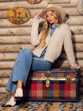 Sylviana Bomber Jacket in Natural Combo