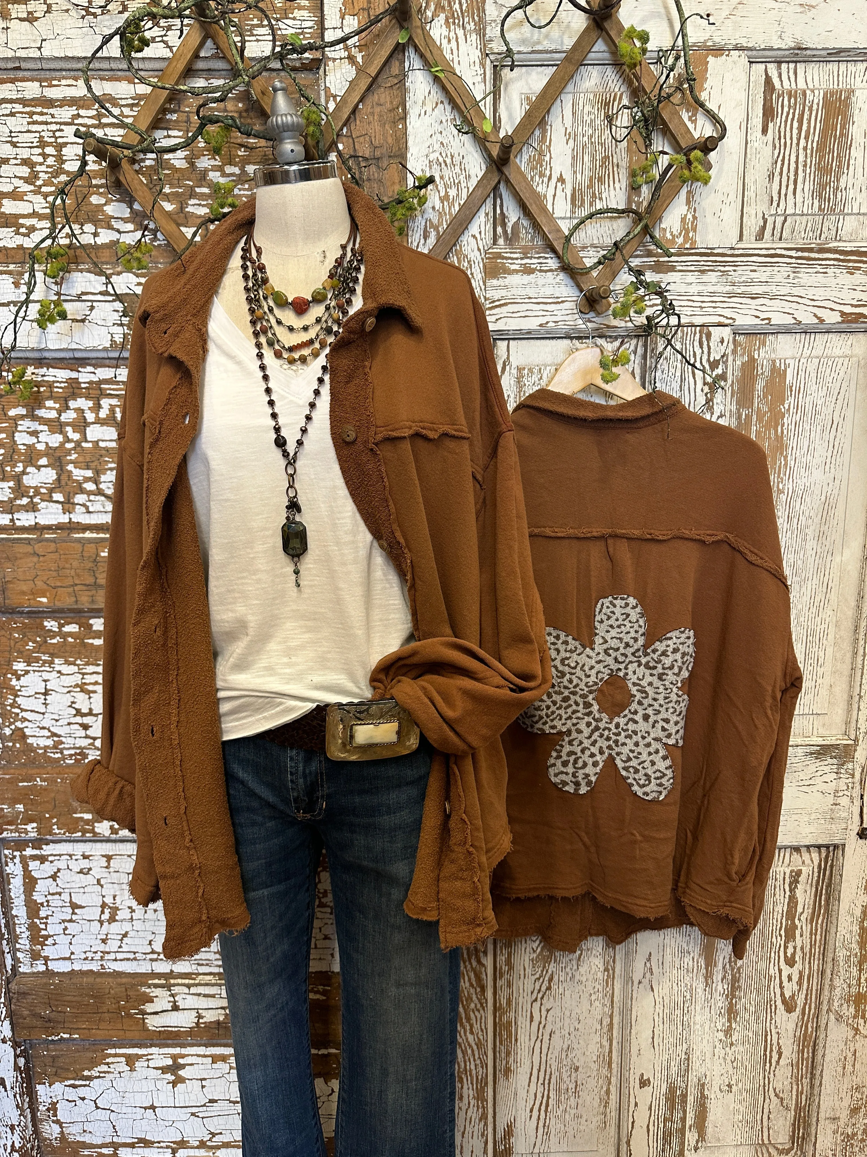 Toasted Caramel Daisy Shacket