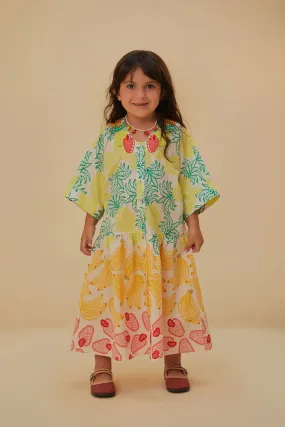 Tropical Fruits Kids Dress