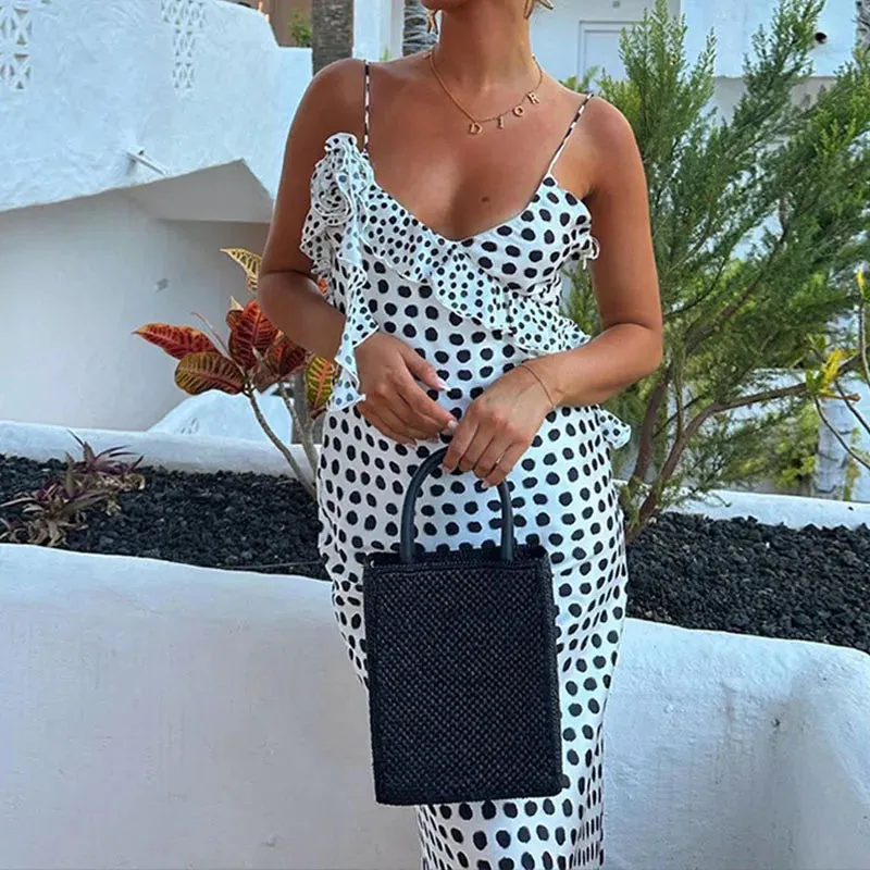 V-Neck Ruffle Spaghetti Strap Cocktail Elegant Banquet Long Floral Female Dress