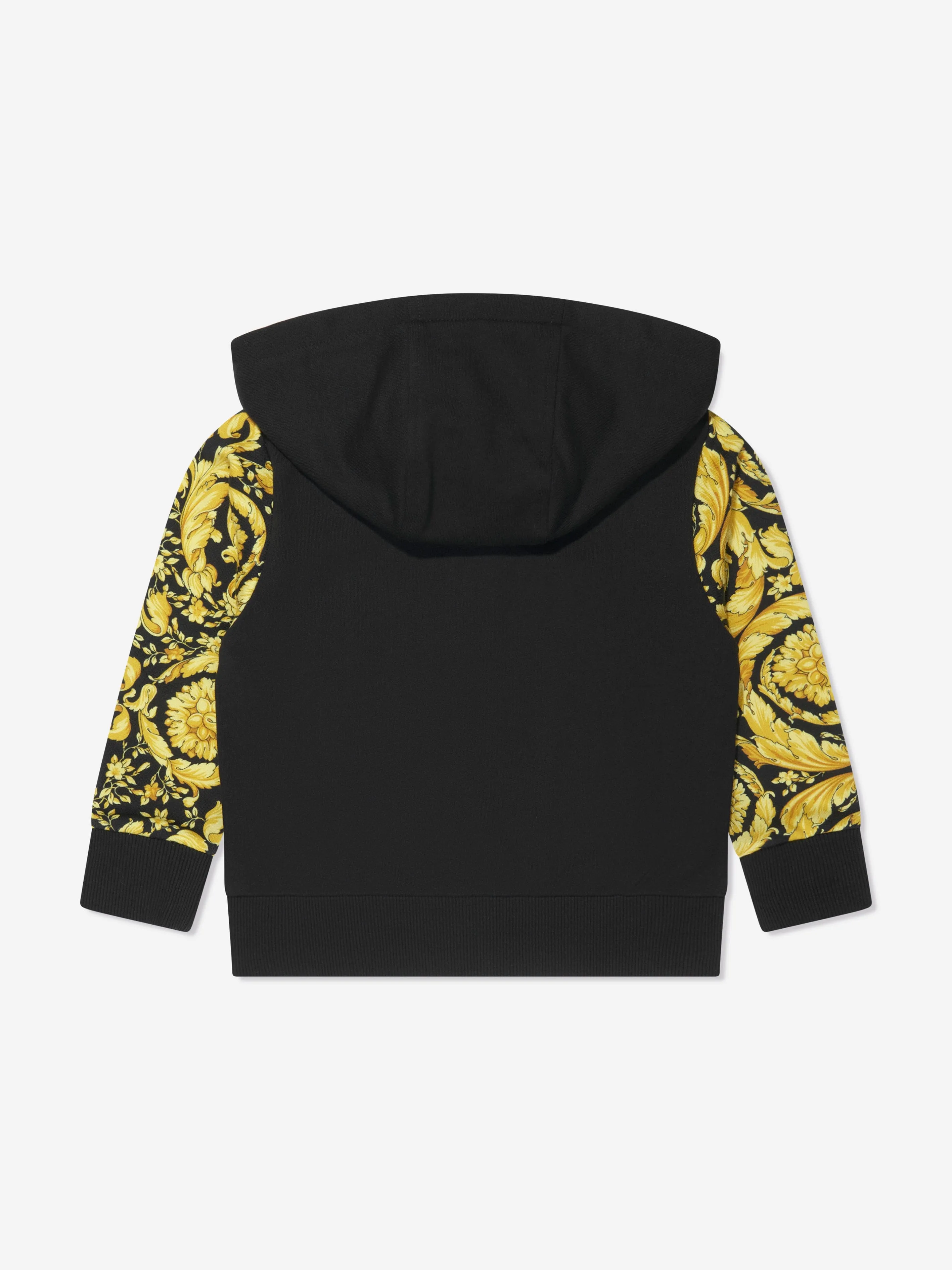 Versace Boys Barocco Zip Up Top in Black