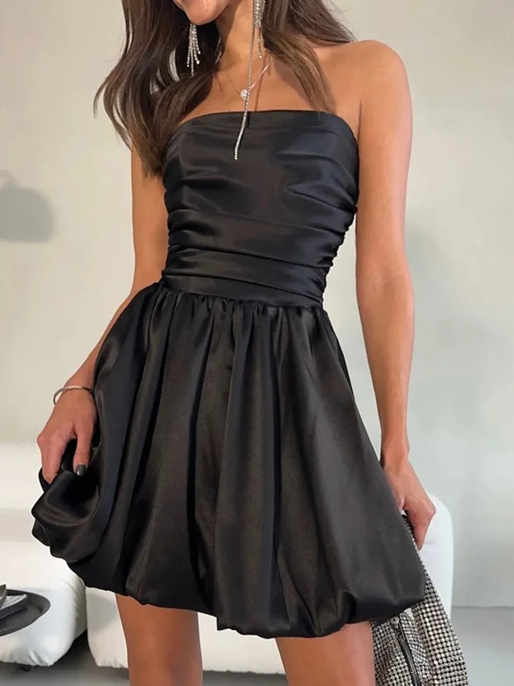Victoria Off Shoulder Backless Mini Dress