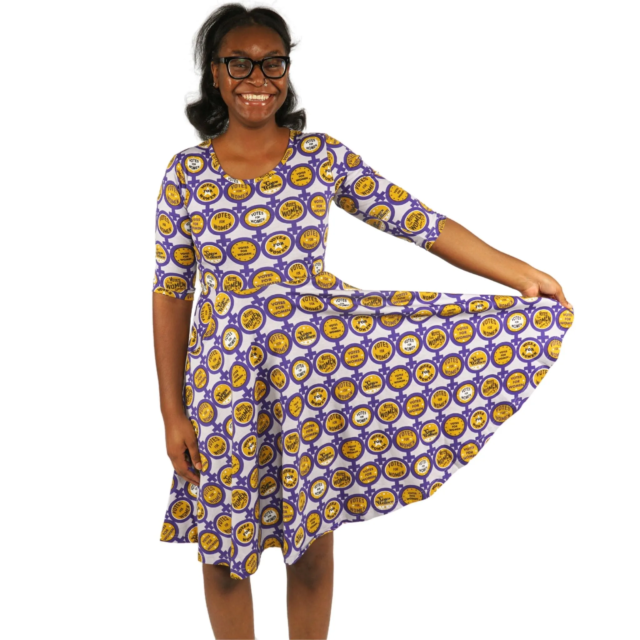 Votes For Women Twirl Dress (Larger Print) [FINAL SALE]
