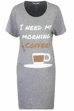 Women Short Sleeve Cotton Nighty - UK 8/10