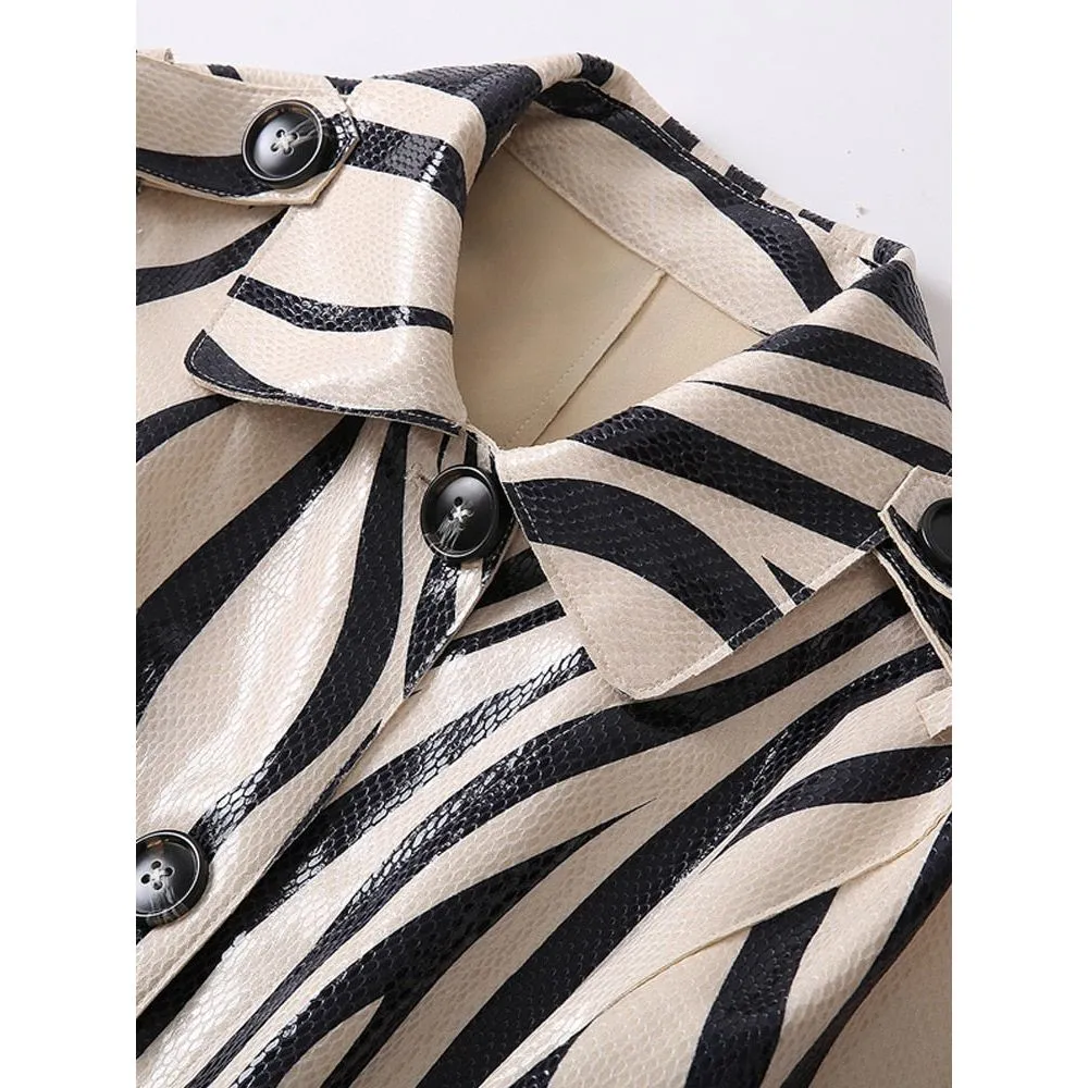 Women's Belted Long Retro Style Coat