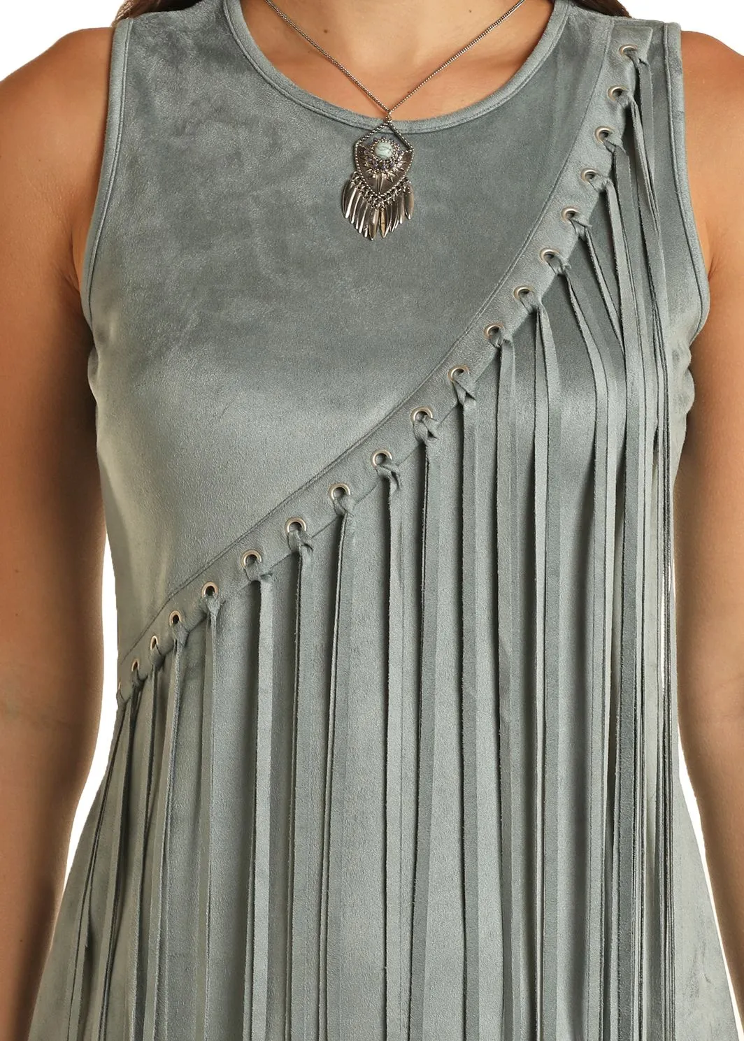 Women's Rock & Roll Asymmetrical Fringe Dress